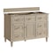 James Martin Vanities 48'' Single Vanity, Whitewashed Oak w/ 3 CM Victorian Silver Quartz Top 424-V48-WWO-3VSL - alternate 5